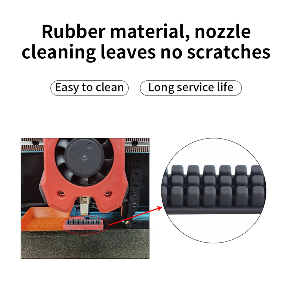 فرشاة تنظيف السيليكون لـ VO ​ RON 2.4/Trident الطارد فوهة فرشاة تنظيف مجموعة المواد الاستهلاكية تنظيف ممحاة ملحقات الطابعة ثلاثية الأبعاد