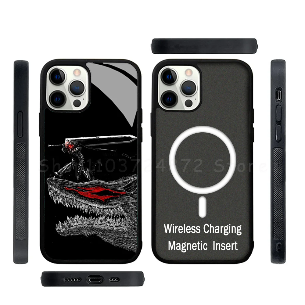 

Berserk Phone Case Strong Magnetic For IPhone 15 14 13 Pro Max Alex Mirror For Magsafe Wireless Charging Cover