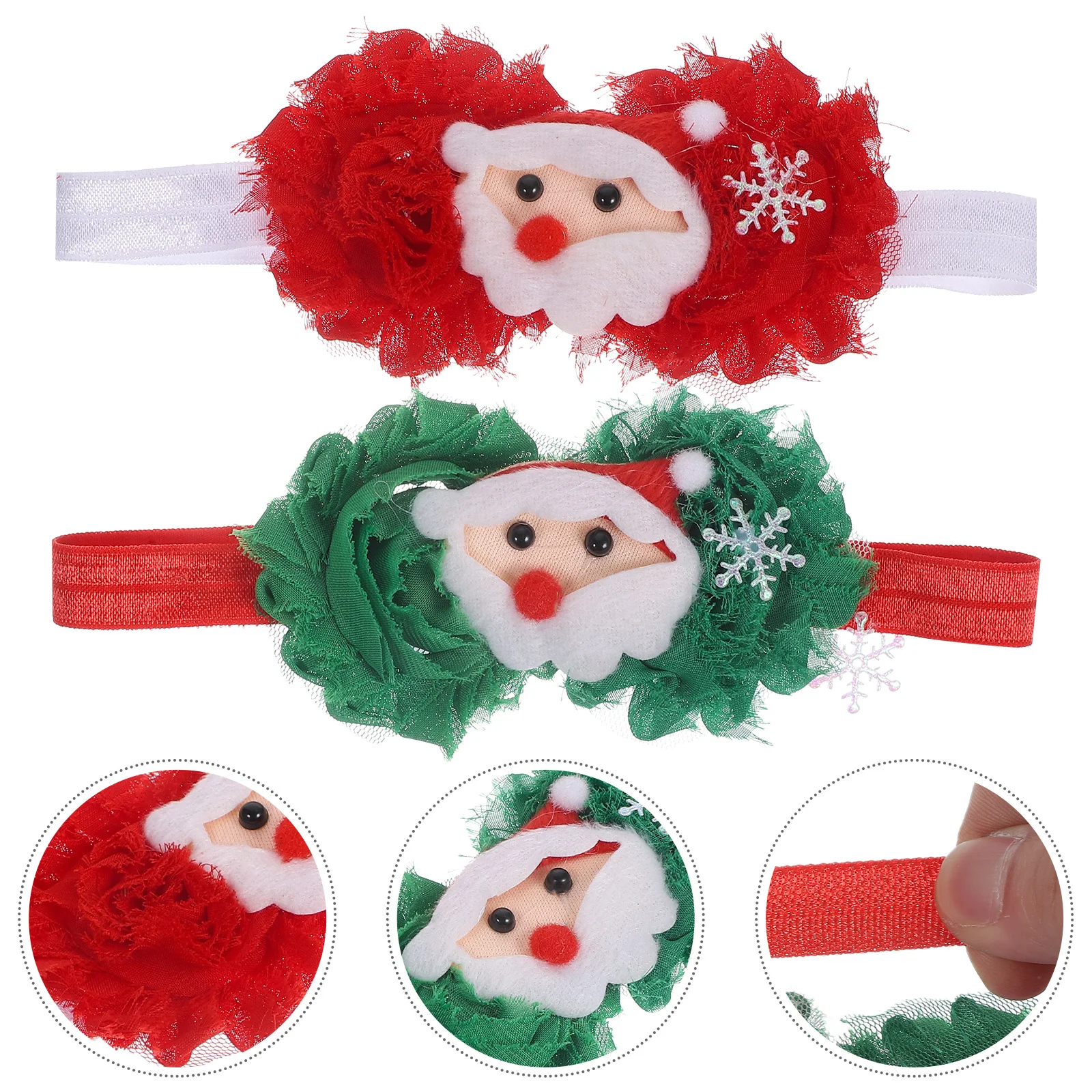 

2 шт., повязка для волос с героями мультфильмов для маленьких детей, Рождественская повязка на голову с цветком Санта-Клауса, карнавальный костюм, аксессуары для вечеринок, повязка на голову с цветком