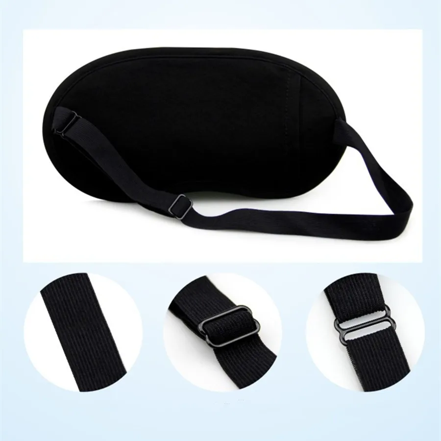Cute Expression Black Blackout Eye Mask Women Girl Men Office Travel Essential Gift Unisex Funny Cartoon Nap Time Sleep Eye Mask