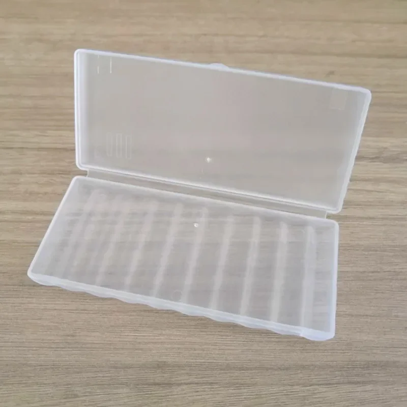 Caja de almacenamiento de batería AAA de 10 ranuras, plástico blanco transparente, soporte de batería portátil, contenedor duradero, accesorios