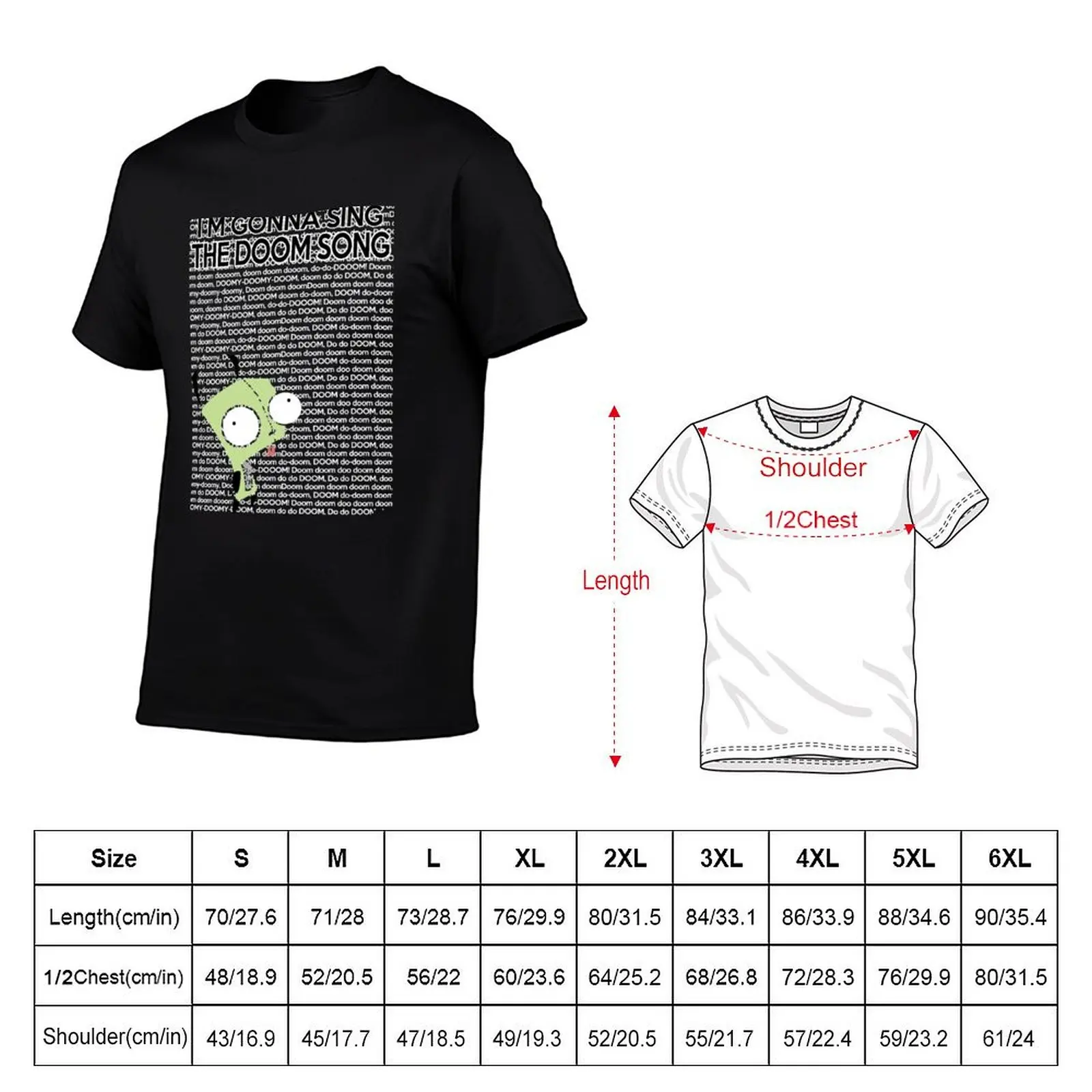 I'm gonna Sing the Doom Song T-Shirt blue archive plus size clothes tee shirts for men