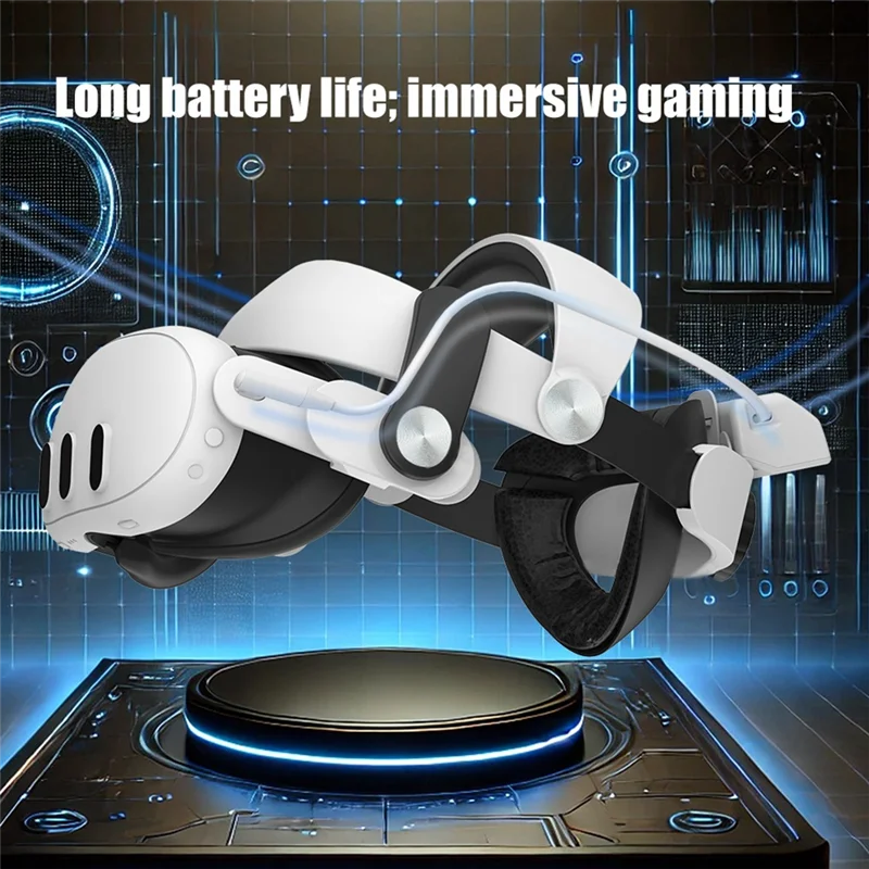 Phile-head cinta para meta/quest 3s 6000mah bateria destacável carregamento all-round redução de peso vr acessórios