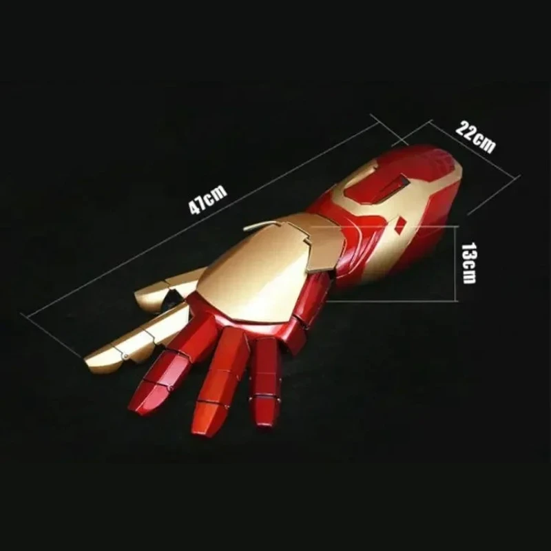 47 ซม.1/1 Iron Man MK42 XLII คอสเพลย์อุปกรณ์เสริมสวมใส่ไฟ LED แขนถุงมือ Cattoys Mark42 เกราะมือคอสเพลย์เครื่องแต่งกาย PROP