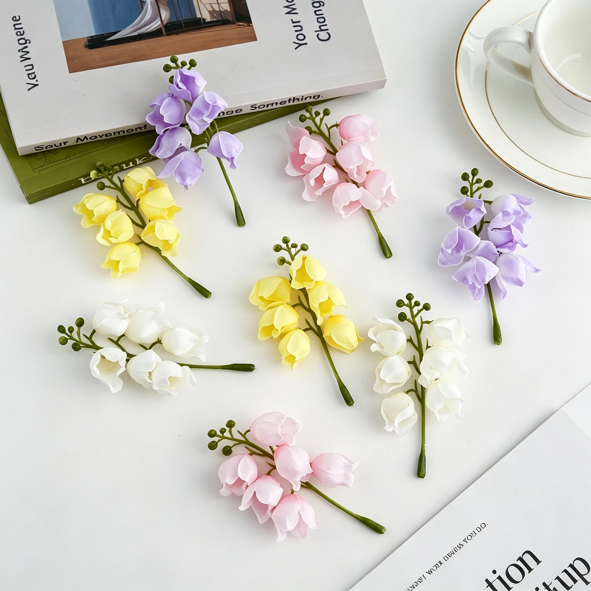 10/20 Stück künstliche Blumenköpfe aus Seide, Canterbury Bell, für Zuhause, Zimmer, Tischdekoration, Hochzeitskranz, Garten, Hof, Bogen, DIY-Geschenk, Süßigkeitenbox – Detail 2