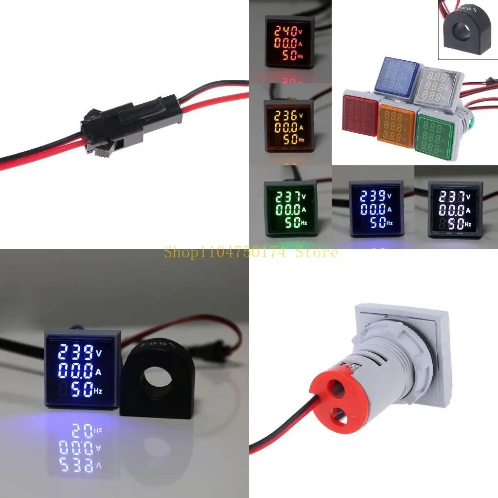 Current Frequency Meter with 3-Digit LED Display AC60-500V Top Sale