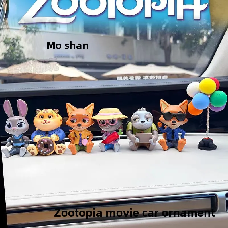 6 قطعة Zootopia الحيوان يجلس تشكل الشكل صندوق أعمى لعبة مخلب آلة Gashapon تحصيل دمية نموذج تمثال حلية