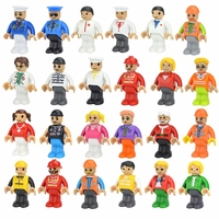 Small Man Doll Kind of Model Figures Firemen Policemen Train Wooden Biro Track Railway Accessories DIY Original Kid Leduo Toys
