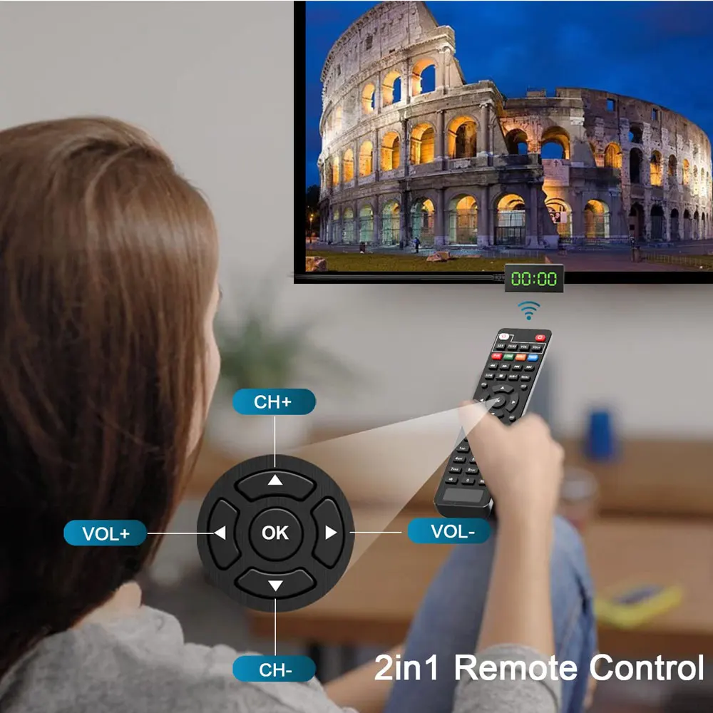 Universal Remote Control 2 In1 Learning IR Remote Control for DVB T2 TV Box Digital Terrestrial Replacement Remote Controller