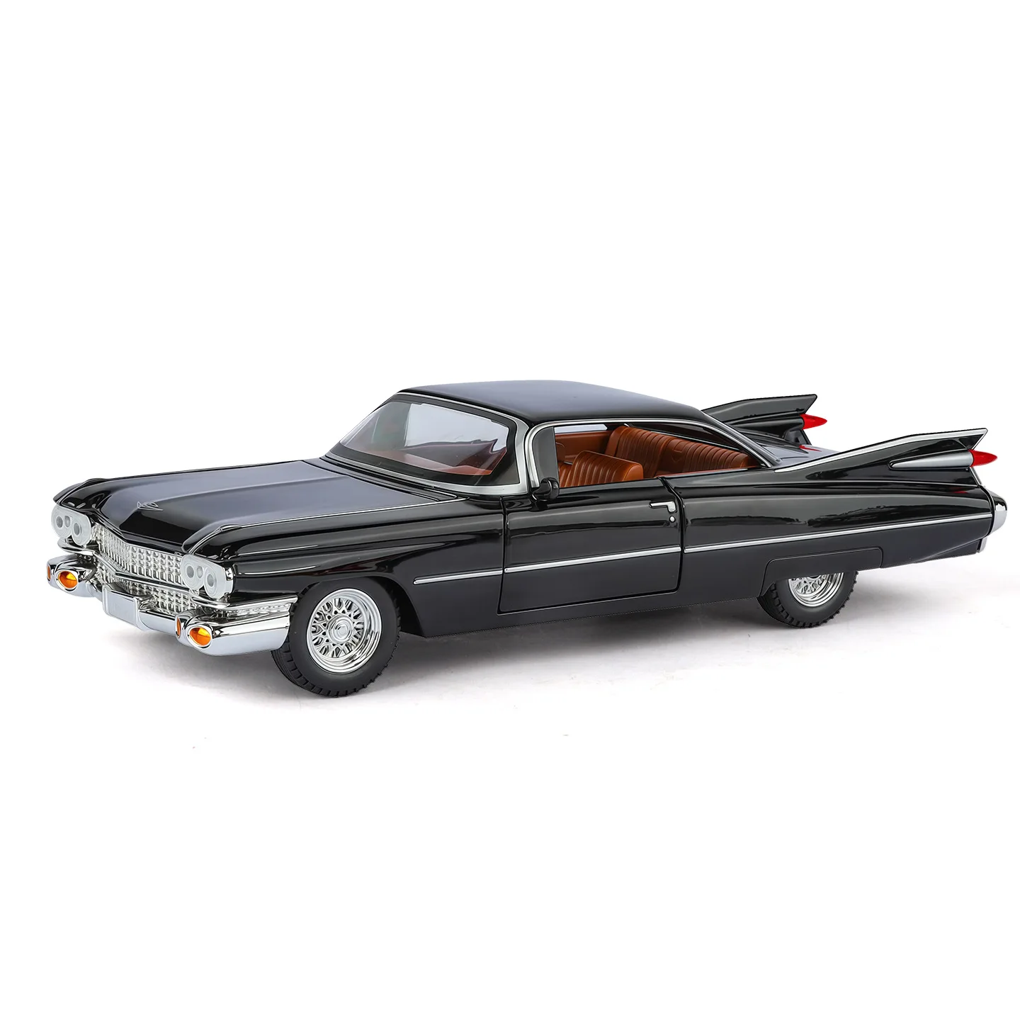 1:24 1960 ELDORADO Big Rocket Classic retro Car Alloy Metal Diecast Model Car Sound & Light Pull Back Children's toys cars Boy