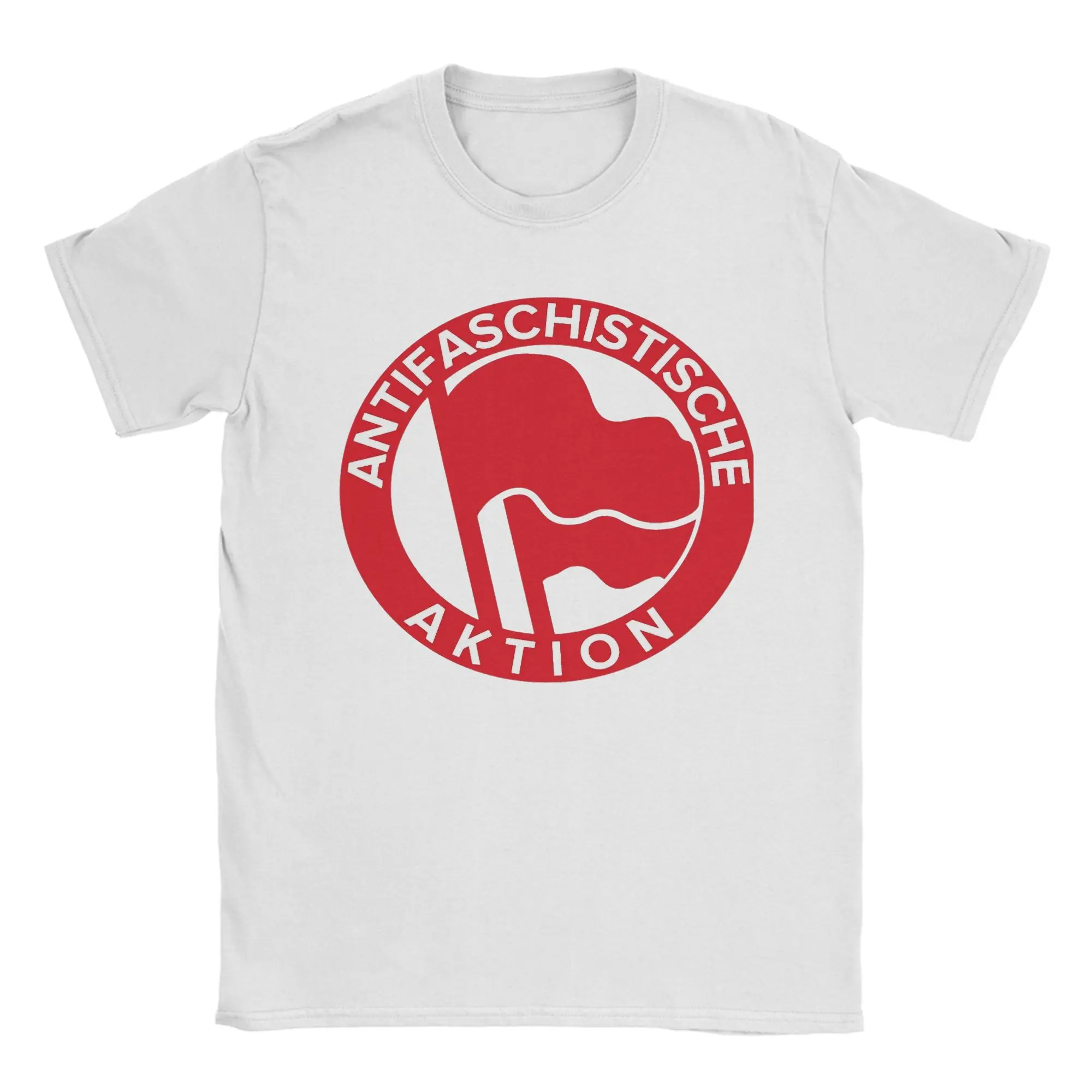 

Novelty Antifa Anti-action Anti-Racism T Shirt For Men Women Crewneck Short Sleeve Top Tee 100%Cotton Summer Top Tee