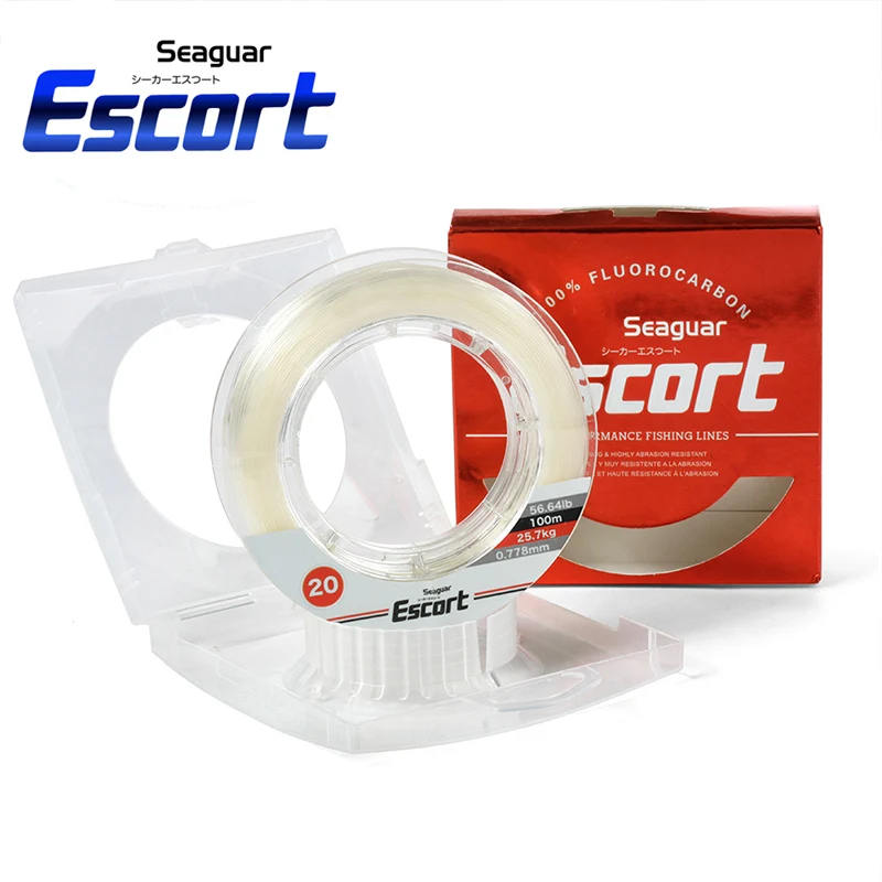 

Seaguar Escort Fishing Line 0.2mm-0.7mm 56LB Carbon Fiber Leader Fishing Lure Wire Sinking Line100M Fluorocarbon 100% Coating