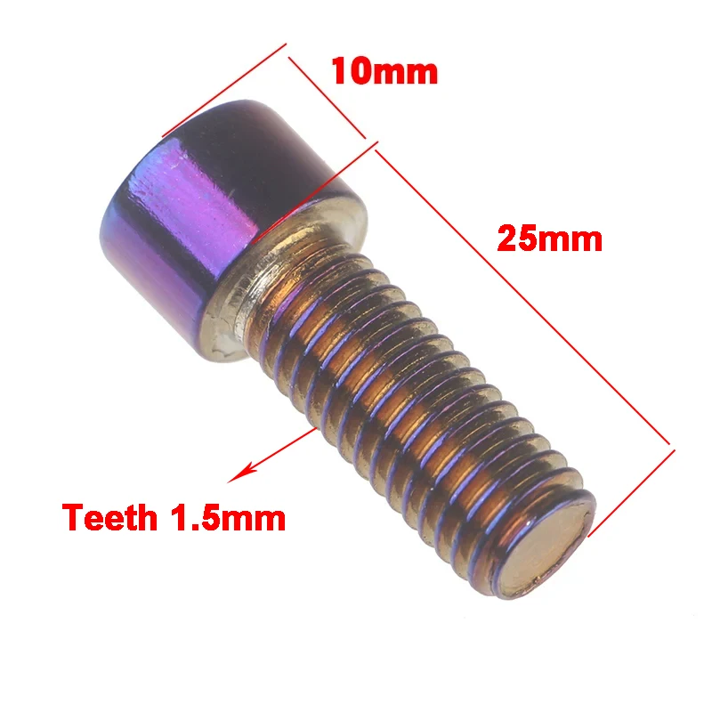 Juego de pinzas de freno para motocicleta, tornillo de fijación para pinza de freno Axial, acero inoxidable 201, M10x25mmx1.5mm, 2 piezas