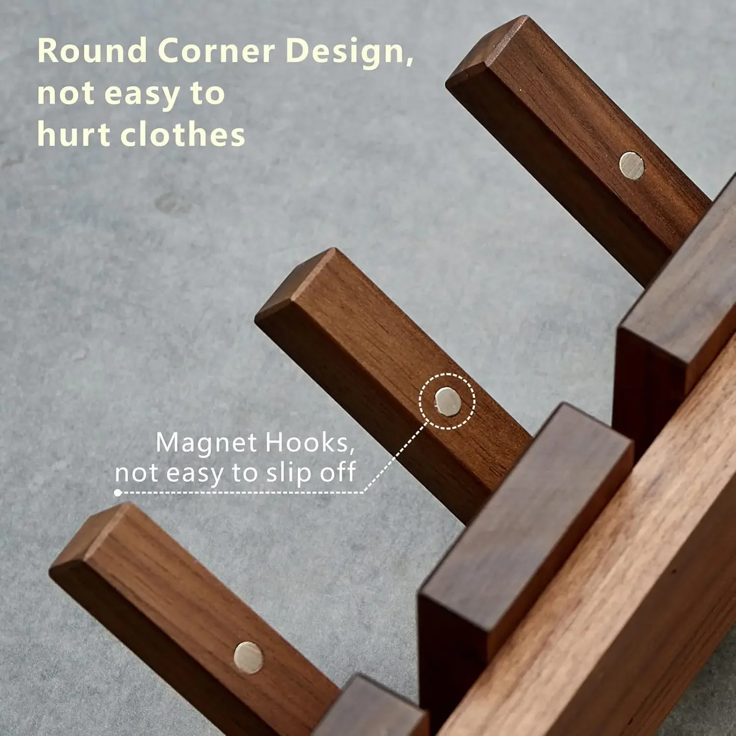 Wood Coat Rack Wall Mount Wall Hanger Keys Hanger Beech Walnut Door Hook Hat Organizer Porch Entry Door Hanger HOME DECOR 2