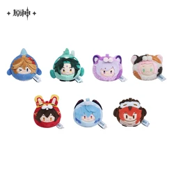Genshin Impact Keychain Teyvat Zoo Theme Series DILUC GANYU TARTAGLIA XIAO Plush Dolls Cute Toy Keyring Fans Gifts
