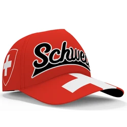 Switzerland male youth student diy custom made name number photo casual hat nation flag ch german country college baseball cap