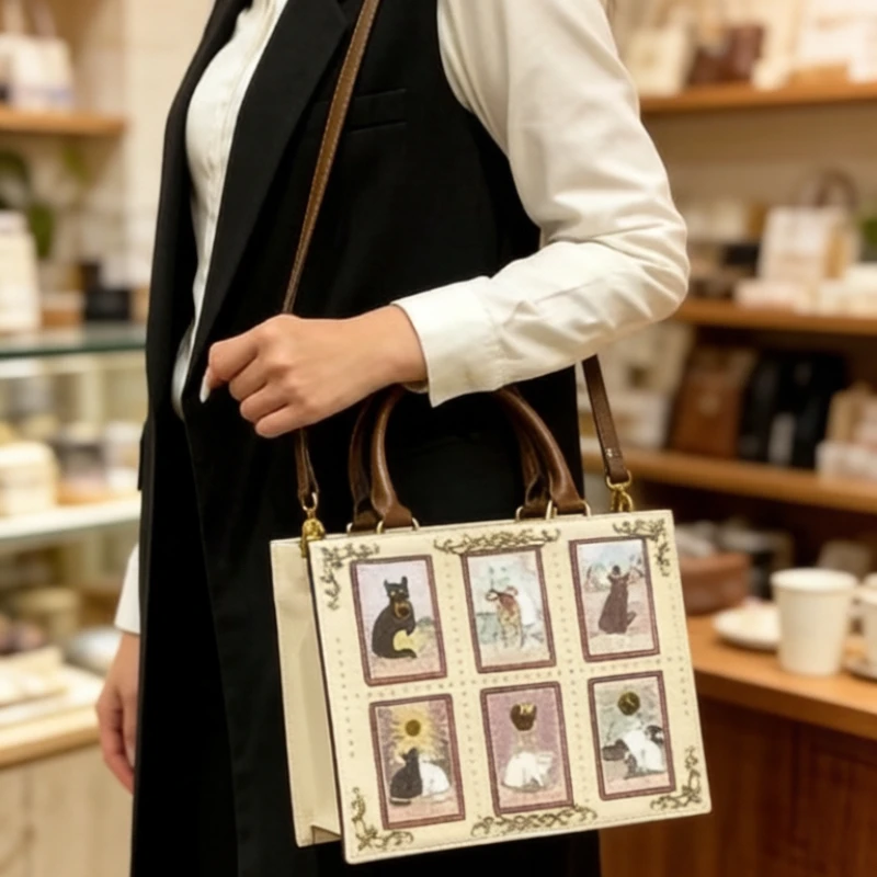 

Classic Women's Tote Bag In Luxurious Leather By Famous Designer Spacious And Elegant Crossbody Option For Shopping Or Travel