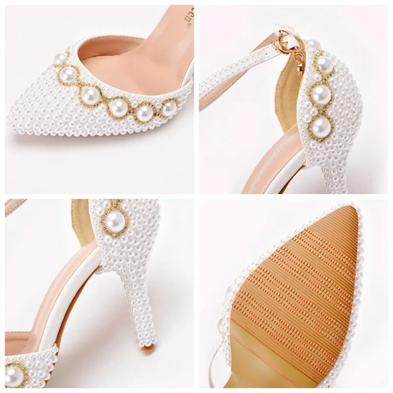 جديد كريستال الملكة المرأة حجر الراين العروس أحذية الزفاف فم السمكة عالية الكعب منصة الحدث اليدوية سندريلا مضخات أحذية امرأة #5