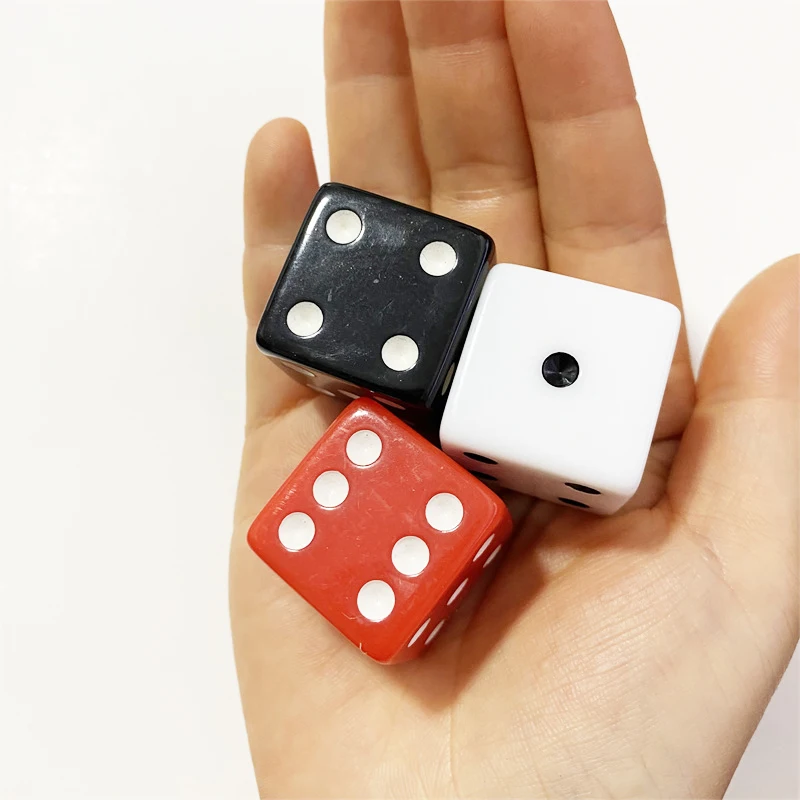 10 pz/set 25mm acrilico quadrato punto d'angolo dadi grande attività gioco puntelli di grandi dimensioni per Bar Pub Club Party gioco da tavolo