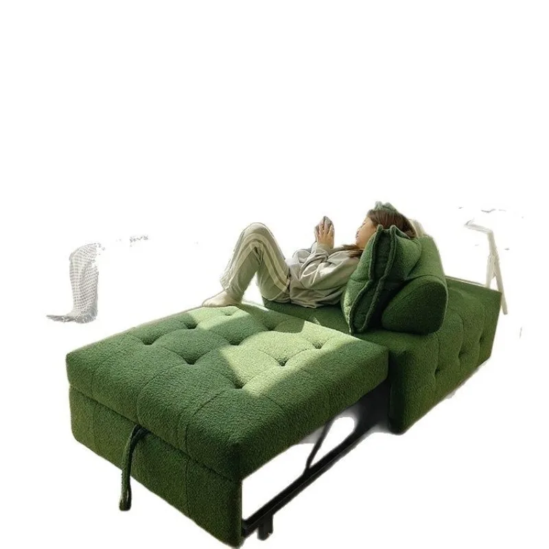 

Leisure sofa bed folding dual-purpose module combination sofa cream small apartment