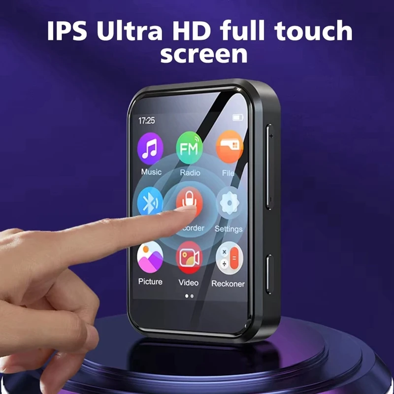 Портативный MP3-плеер Bluetooth 5,4 Hi-Fi музыкальный плеер MP3 Walkman сенсорный экран динамик рекордер камера воспроизведение видео
