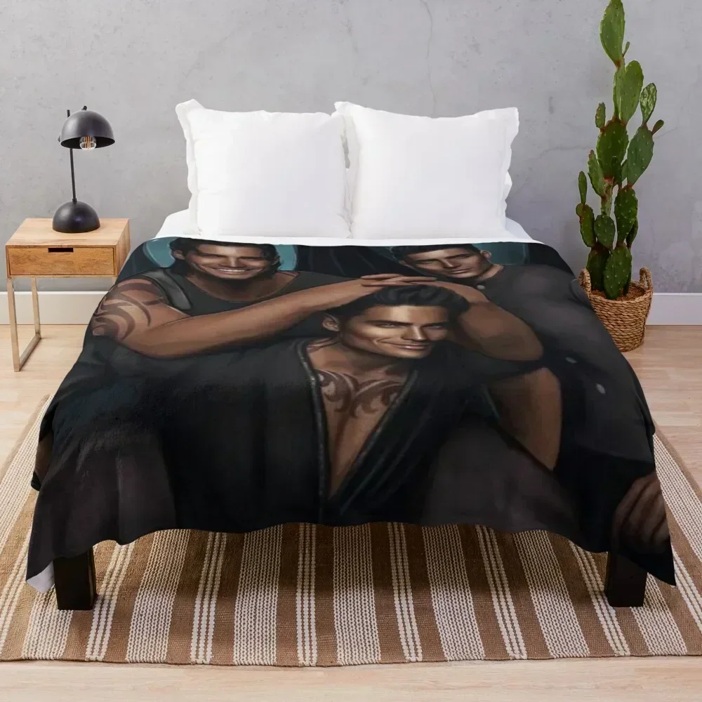 

Rhysand, Cassian, Azriel - Batboys Throw Blanket Foldable Soft Warm Blanket for Outdoor Use