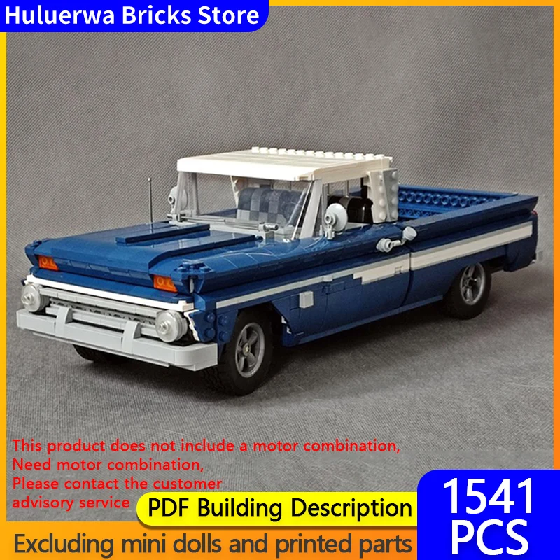 

Модель городской автомобиль MOC, строительные кирпичи C10, американский пикап, модульная технология, детские праздничные подарки, сборка игрушек, костюм