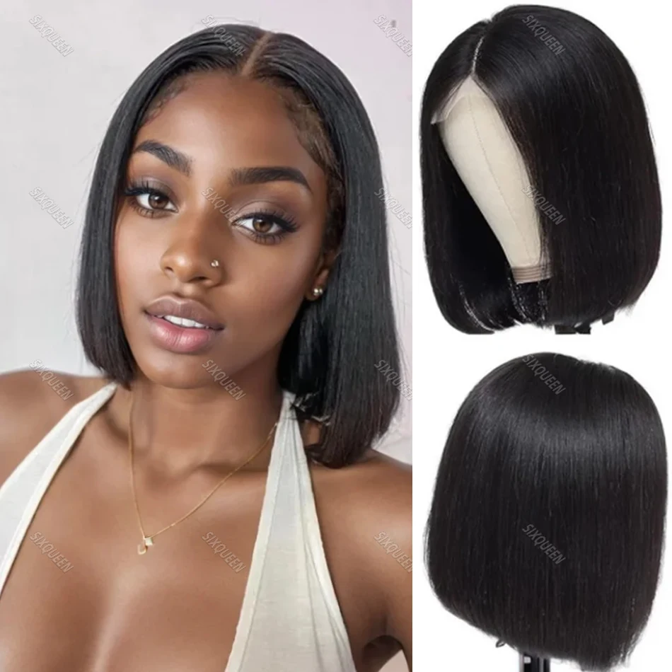 BOB Straight Wigs 200 Density 13x4 5X5 HD Transparent Lace Front Human 100% Natural Brazilian Hair Frontal Wigs