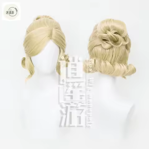 Doctor Emily Dyer Cosplay Wig Game Identity V 40CM Gold Heat-resistant Synthetic Hair Halloween Party Anime Cosplay Wigs+wig Cap