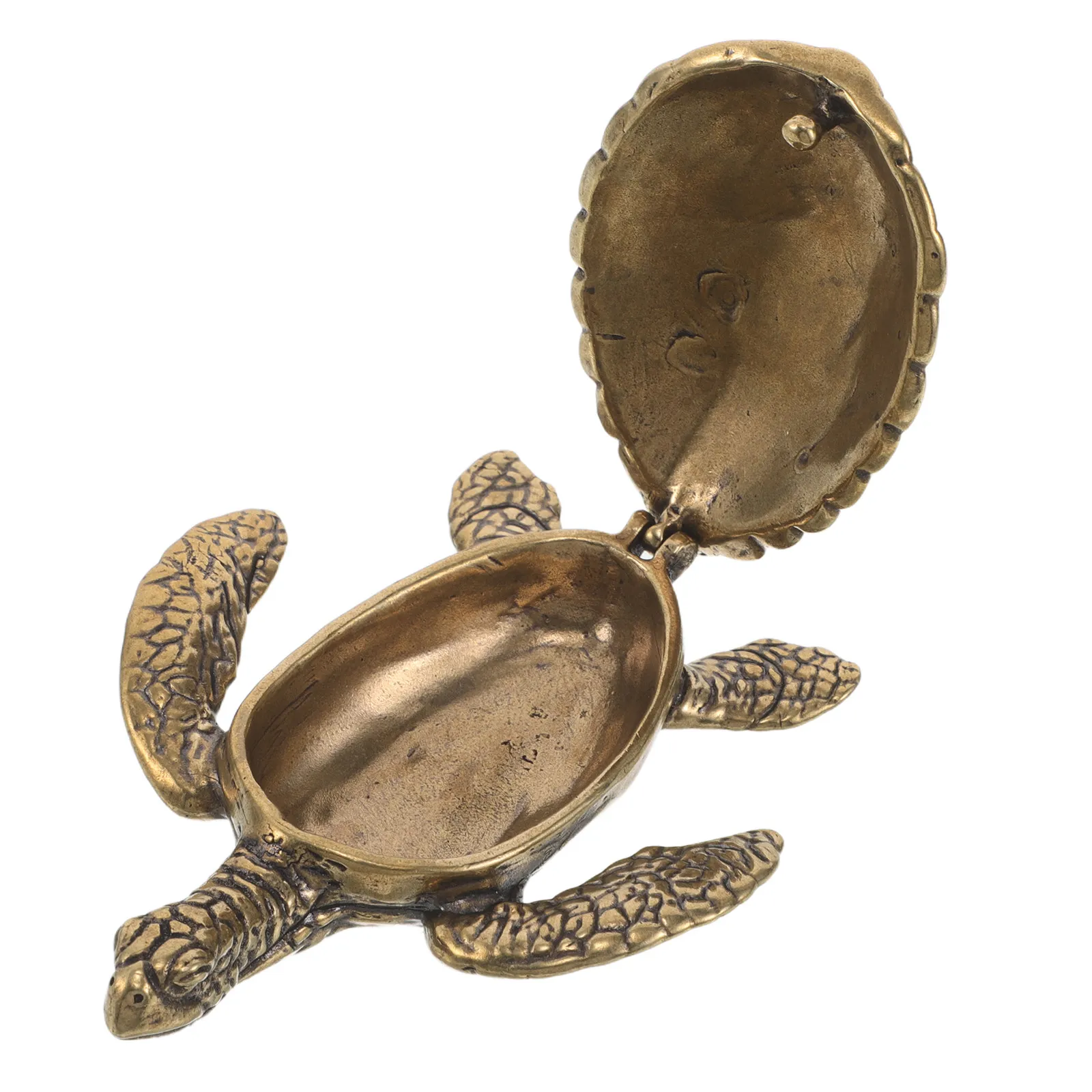 

Винтажная латунная шкатулка-черепаха с откидной крышкой, держатель для украшений в форме морской черепахи для женщин, декоративная коробочка в форме животного для мелочей