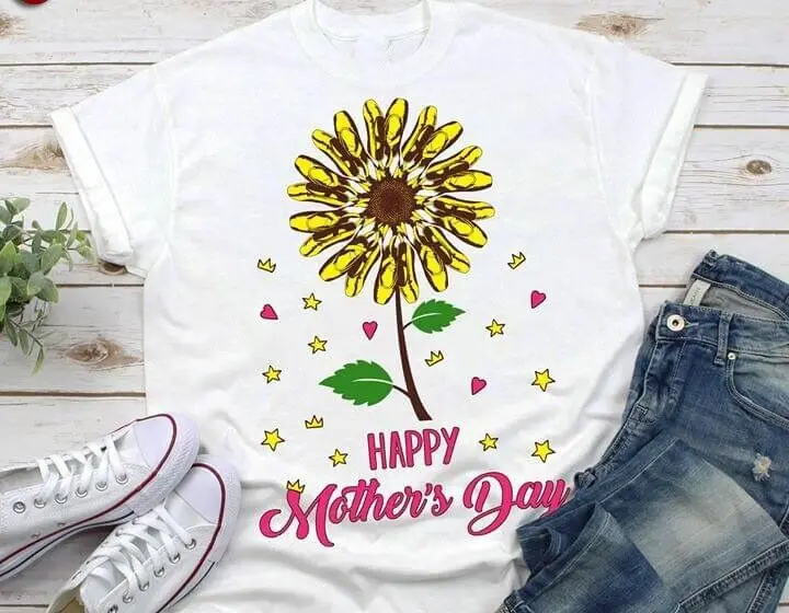 Happy Mother Äôs Day Sunflower With Pointe Shoes Ballet Black Men T Shirt