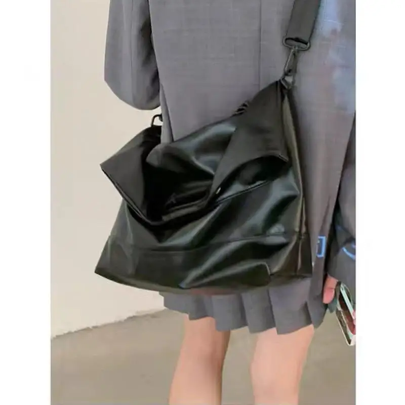 

ZAR Retro Large Capaci Women's Tote Bag Commuter oulder Crossbody Bag Soft PU Leather Daily Use Soft Handbag