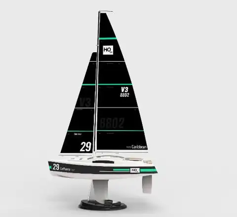 Joyway Red Caribbean 8802 Proportional RC Sailing Boat Model Remote Control Boat for Kids Outdoor Competition Toy Gift