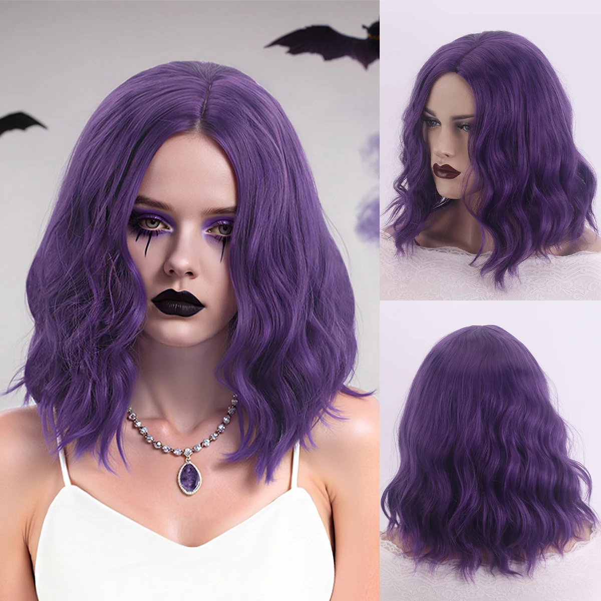 

Модный парик, рулон лапши быстрого приготовления, цветные короткие вьющиеся волосы, разноцветный парик из синтетического волокна на Хэллоуин.