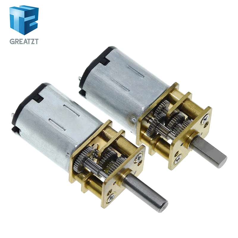 TZT DC 6V 30RPM 200RPM N20 Mini Micro Metal Gear Motor with Gearwheel DC Motors GA12-N20