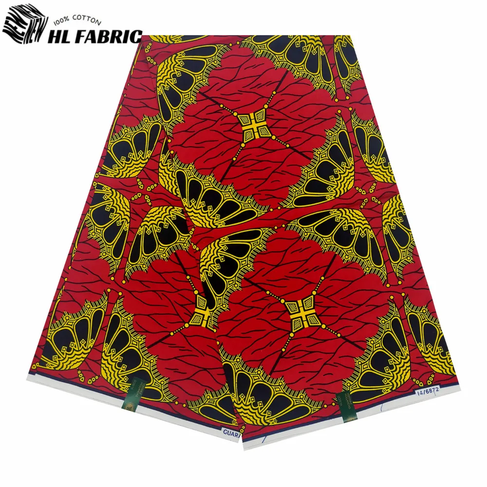 Veritable Wax African Wax Fabric Nigerian Ankara Block Prints Batik Hollandaise Fabric Dutch Pagne 100% Cotton For Sewing VL-321