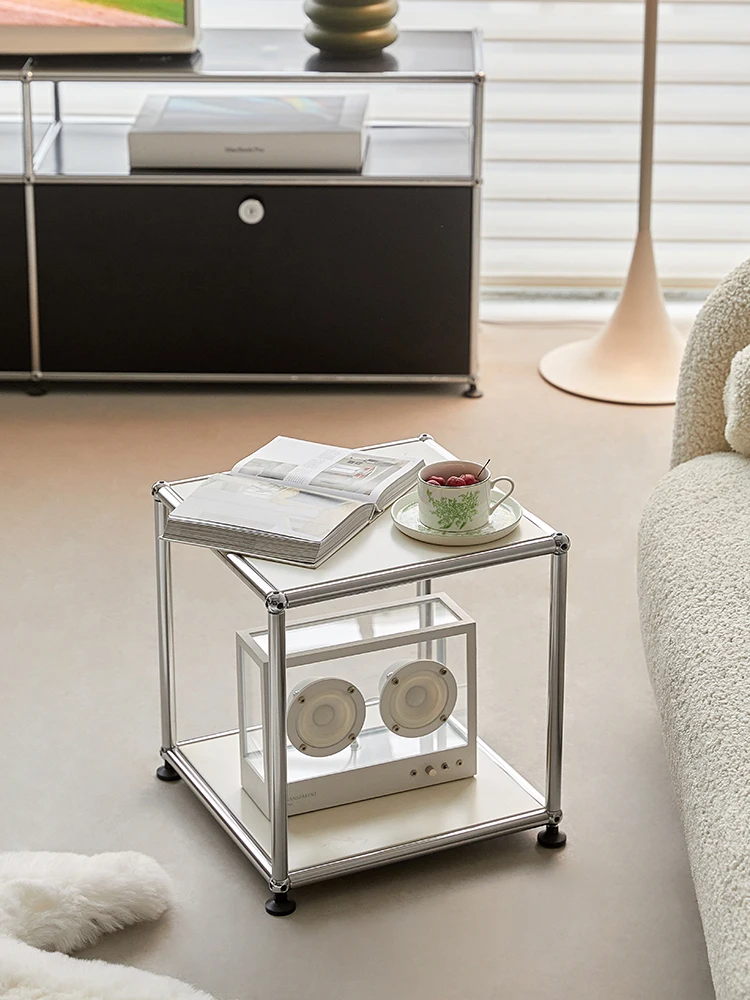 USM Cabinet Stainless Steel Combination Bedside Table Storage Cabinet With Wheels Coffee Table Storage Cabinet Sofa Side Table