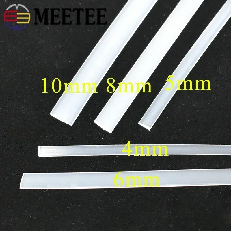 Meetee 5/10Meters Clear PP Plastic Corset Ribbon Webbing Boning Wedding Dress Support Bra Side Tape Decoration Strap Accessories