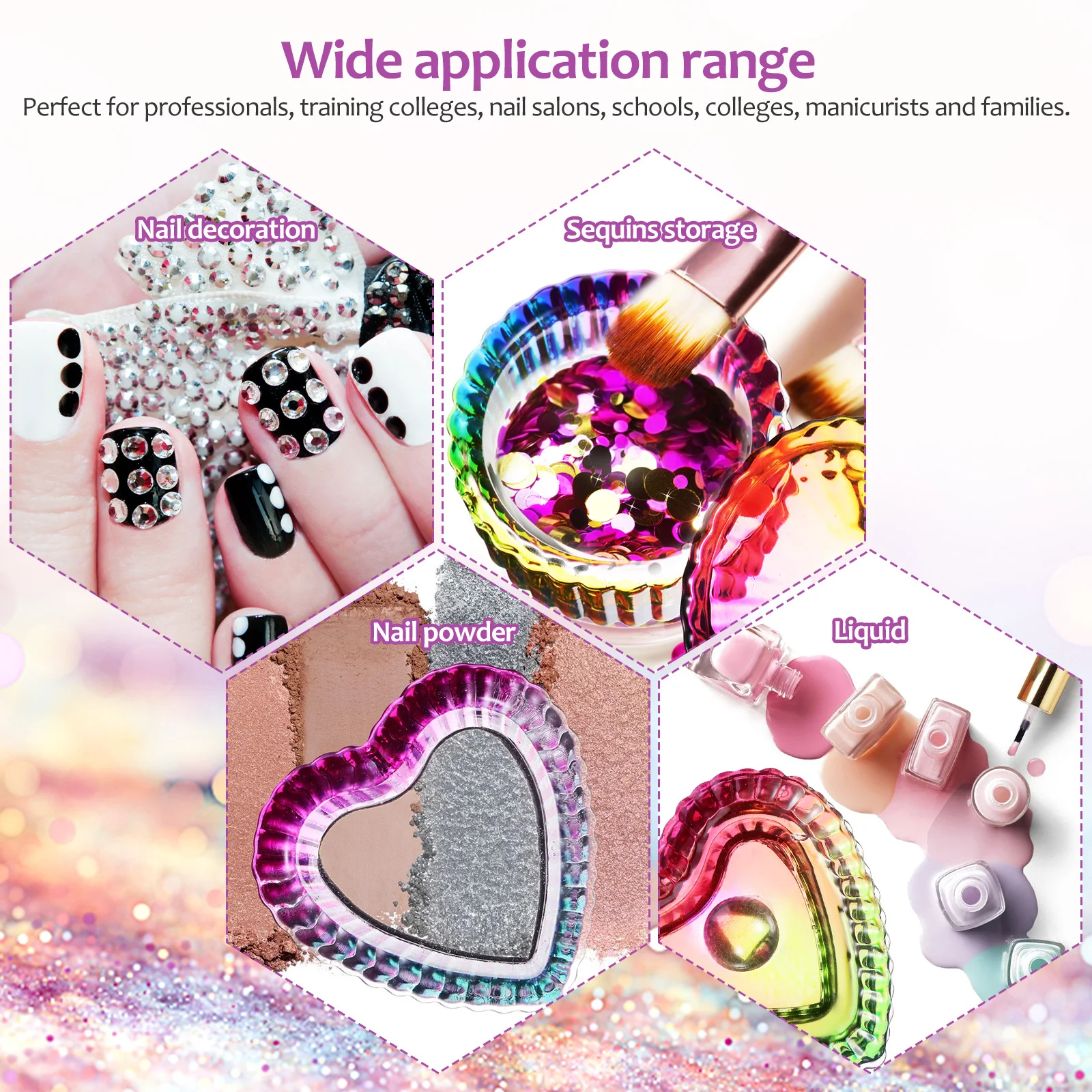 

2Pcs Glass Dappen Dishes Nail Bowls with Lids Acrylic Liquid Storage Containers for Nail Art Dappen Dish Monomer Dish