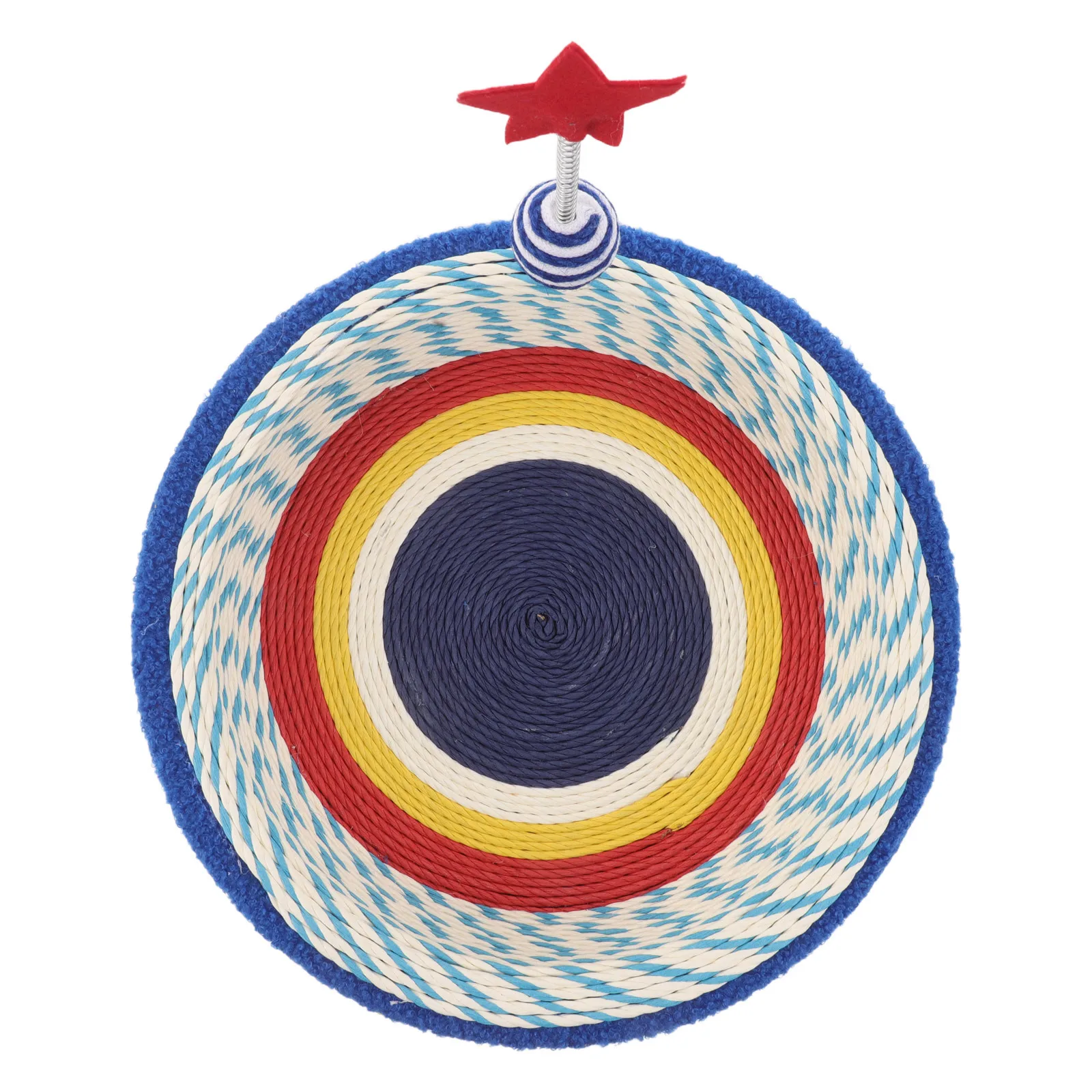 

Cat Scratching Board Round Sisal Scratcher Bed For Cats Star Pattern Kitten Lounge Nest Furniture Protector Cozy Rest Spot