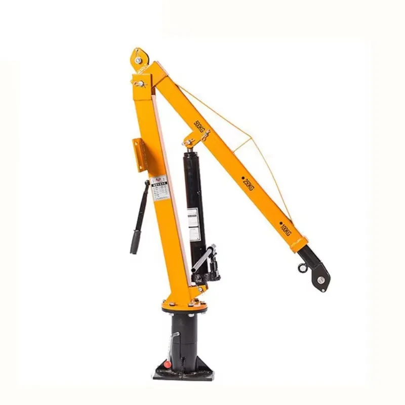 1000kg Mini Hydraulic Electric Winch 12v Pickup Truck Crane Truck Mounted Lifting Crane for Sale