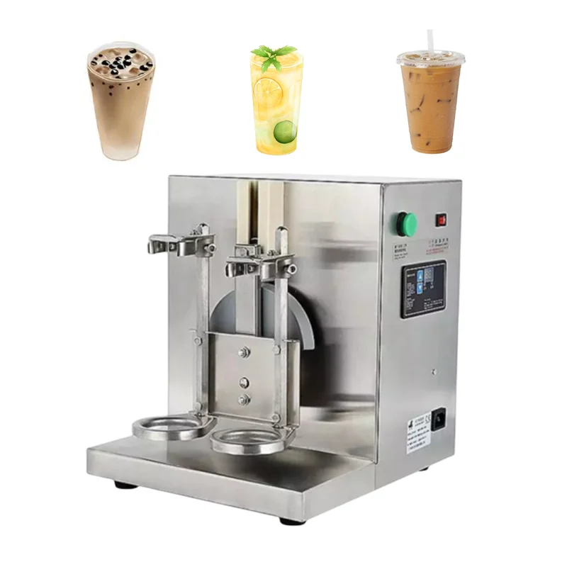 Commercial Boba Shaker Bubble Tea Shaker Double-head Pearl Milk Tea Shaking Machine Stainless Steel Milk Tea Shaker Cup Shaker