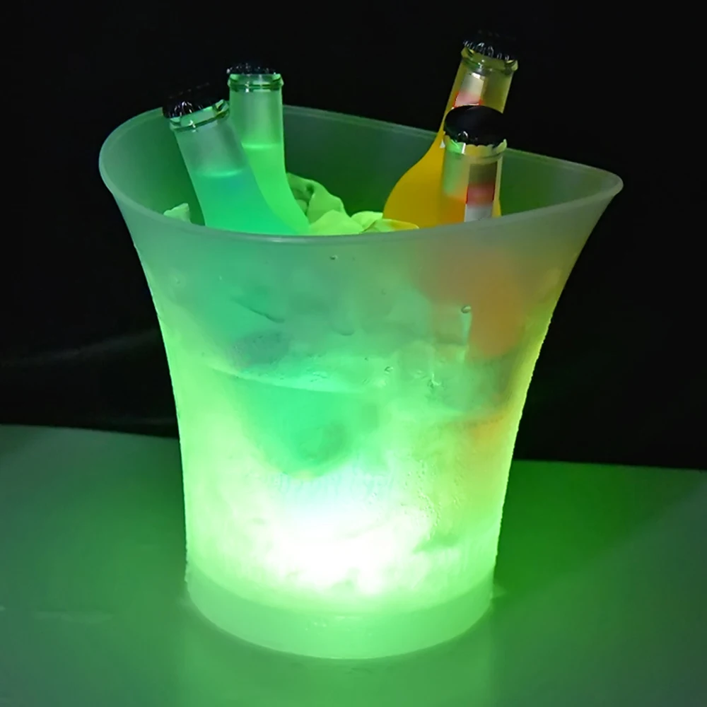 الجليد دلو بار نايتلوب تضيء ، 6 لون LED ضوء ، مقاوم للماء ، الشمبانيا ، ويسكي ، البيرة ، ديكور الحفلات ، 5L #6