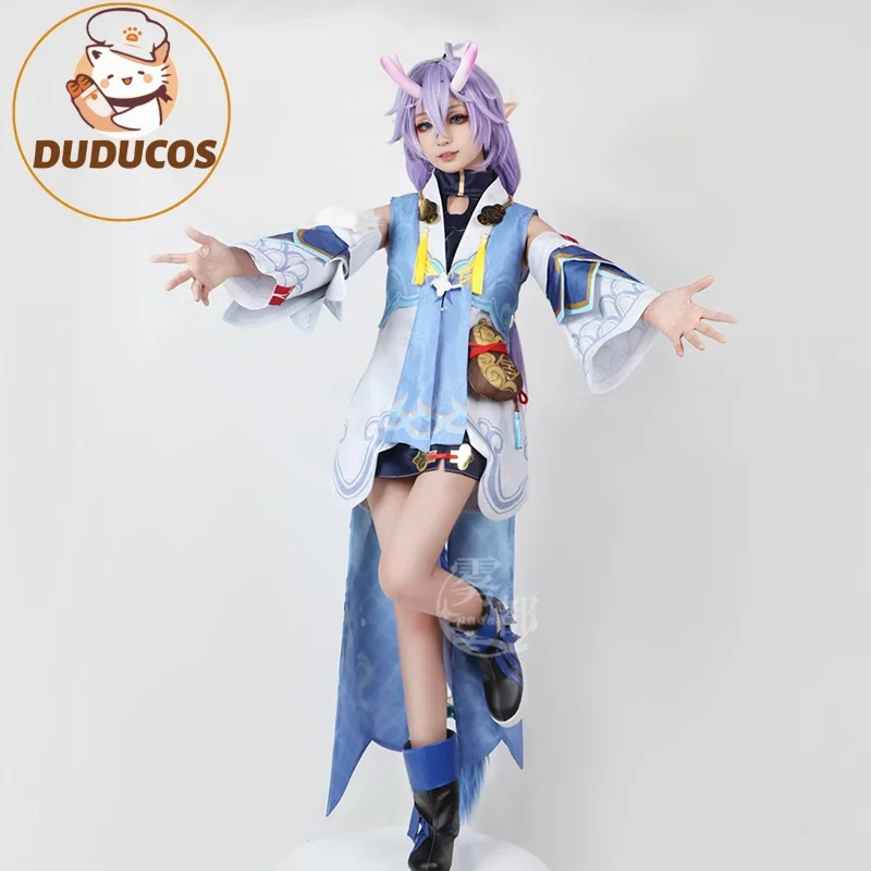 

Женская звезда, рельс, Bailu Byakuro, костюмы для косплея, полный комплект, Аниме игры, костюм дракона для девочки, Хэллоуин