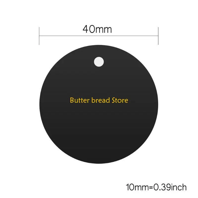 W89C plaque métallique support magnétique pour voiture support téléphone autocollant adhésif rond carré