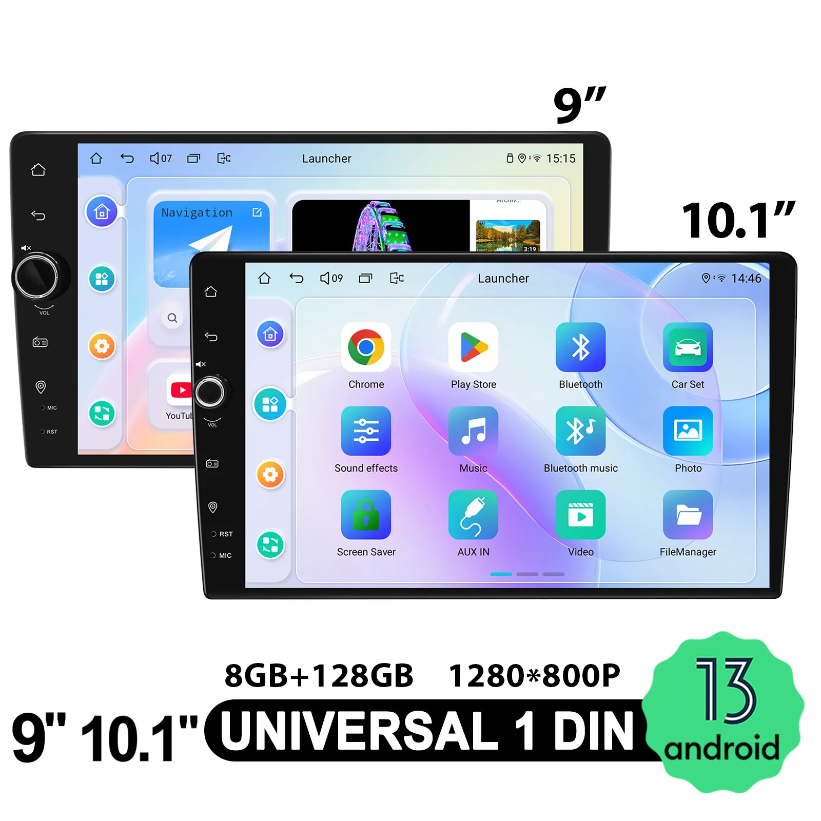 

JOYING 9" 10"Universal Single Din Android 13.0 Car Radios Stereo Multimedia Video Player Car Audio System With Apple Carplay