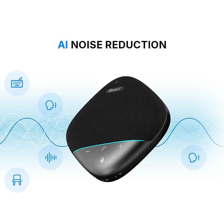 2026 14 Hours of Continuous Talk AI Noise Reduction Conference Wireless Bluetooth Handsfree Full Duplex Speakerphone USB