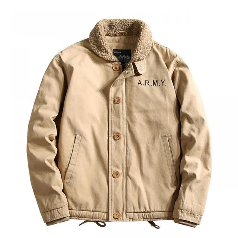 New winter and autumn style workwear jacket for men, cotton coat with loose fit, high-quality outerwear Large size M-6XL