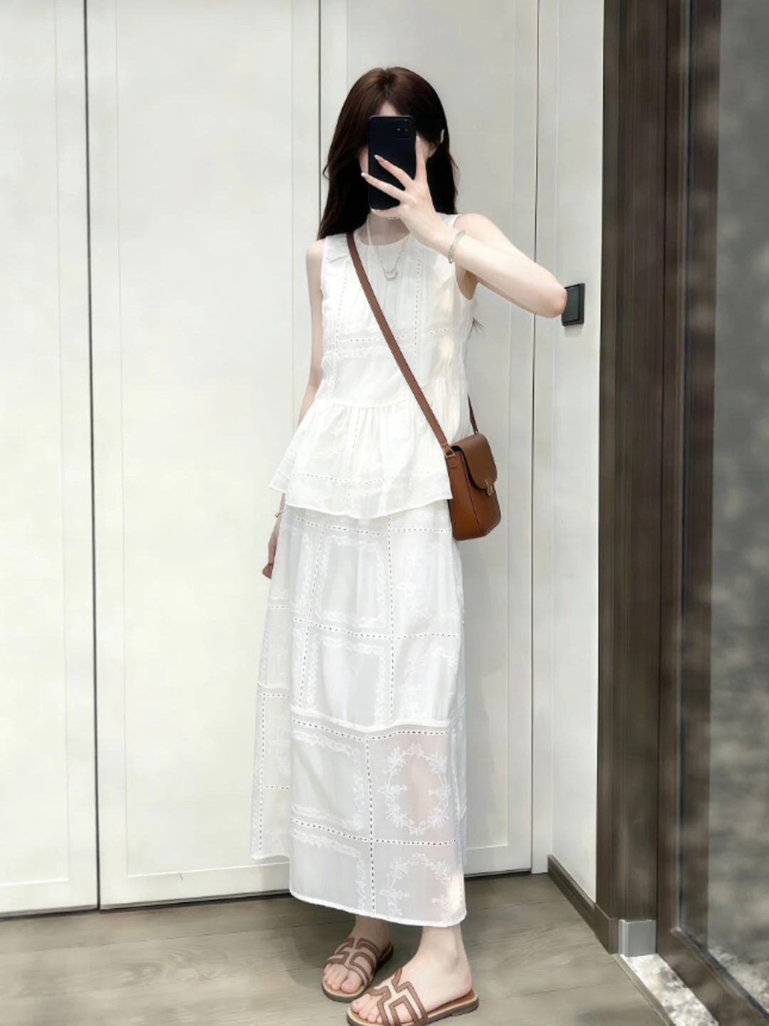 

Fashionable Vest Top And Skirt Set Elegant Youthful Ootd Summer 2026 Comfortable Warm Midweight round Neckline High Waist