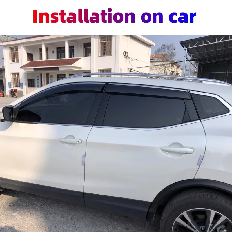 

Window Visors Rain Guard Side Vent Deflector Weathershield Moulding Trim For Nissan Qashqai 2008-2025 Car Styling Accessories